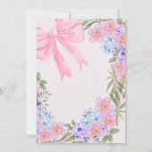 Waterverf bloemige babyshower uitnodiging (Achterkant)