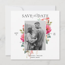 Waterverf Bloemige Bewaar de Datum Save The Date