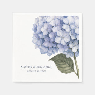 Waterverf Bloemige Blauwe Hortensia Trouw Servet