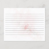 Waterverf Bloemige Blush Bruiloft Receptkaart (Achterkant)