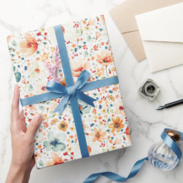 Waterverf Bloemige Boho Herfst Botanicals Wilde Bl Cadeaupapier