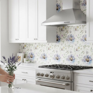 Waterverf Bloemige Botanische Decoratieve Cottagec Tegeltje