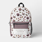 Waterverf Bloemige Bruid Rugzak (Voorkant)