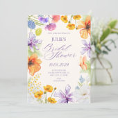 Waterverf bloemige bruidsshower kaart (Staand voorkant)