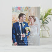Waterverf Bloemige Bruiloft Rustiek Save The Date (Staand voorkant)