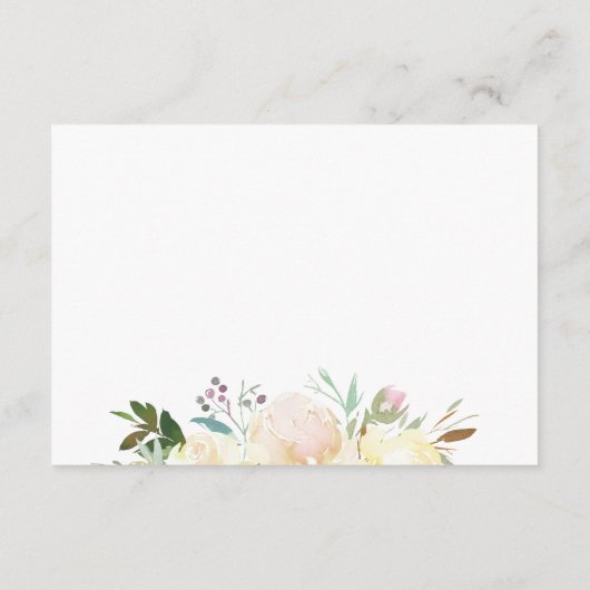 Waterverf Bloemige Bruiloftsdouche RECEPT Informatiekaartje (Achterkant)