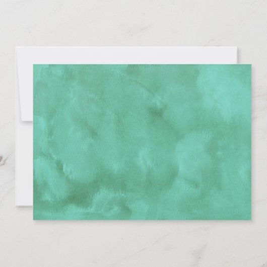 Waterverf Bloemige Cactus Bruiloft Uitnodiging (Achterkant)