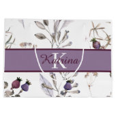 Waterverf Bloemige Cadeautas met Monogram (Achterkant)