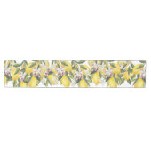 Waterverf Bloemige Citroen Trouw- of Bruiloftfeest Medium Tafelloper (Horizontaal)