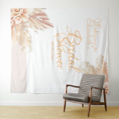 Waterverf bloemige elegante bruidsdouche huwelijke wandkleed (In Situ (horizontaal))