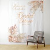 Waterverf bloemige elegante bruidsdouche huwelijke wandkleed (In situ)