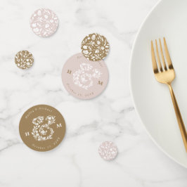 Waterverf Bloemige Enmer Trouwtafel Confetti