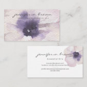 Waterverf Bloemige Etherische Oliën Aromatherapie Visitekaartje (Voorkant / Achterkant)