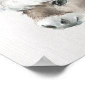 Waterverf Bloemige Ezel Farmhouse Stijl Kunst Poster (Hoek)