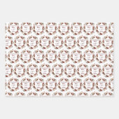 Waterverf Bloemige Huwelijk Inpakpapier Vellen (Voorkant 2)