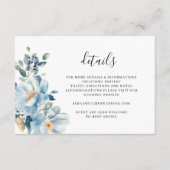 Waterverf bloemige Huwelijksdetails kaart (Voorkant)