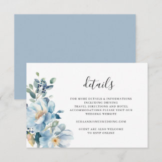 Waterverf bloemige Huwelijksdetails kaart