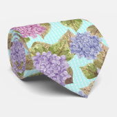 Waterverf Bloemige Hydrangea Turquoise Das (Opgerold)