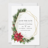 Waterverf Bloemige Kerst Geometrische Trouwdag Save The Date (Voorkant)