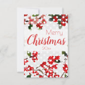 waterverf bloemige Kerstmis Kaart (Voorkant)