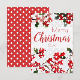 waterverf bloemige Kerstmis Kaart