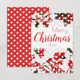 waterverf bloemige Kerstmis Kaart