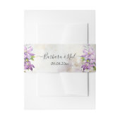 Waterverf Bloemige Lavendel Bruiloft Uitnodigingen Wikkel (Voorkant Voorbeeld)