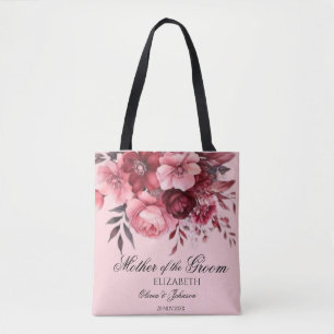 Waterverf Bloemige Moeder van de Bruidegom Boodsch Tote Bag