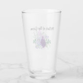 Waterverf Bloemige MOEDER VAN DE BRUIDEGOM Bruilof Glas (Achterkant)