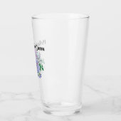 Waterverf Bloemige MOEDER VAN DE BRUIDEGOM Bruilof Glas (Links)