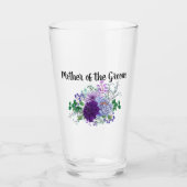 Waterverf Bloemige MOEDER VAN DE BRUIDEGOM Bruilof Glas (Voorkant)