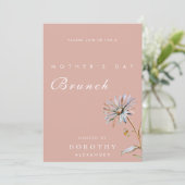 Waterverf Bloemige Moederdag Brunch Kaart (Staand voorkant)
