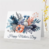 Waterverf Bloemige Moederdag Kaart (Gele Bloem)