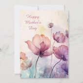 Waterverf Bloemige Moederdag Wenskaart Feestdagenkaart (Voorkant)