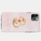 Waterverf Bloemige Monogram Naam Initiaal B Letter Case-Mate iPhone Case (Achterkant (horizontaal))