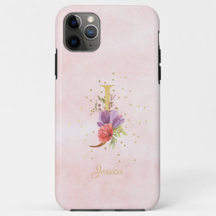 Waterverf Bloemige Monogram Naam Initiaal J Letter Case-Mate iPhone Case