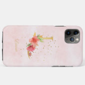Waterverf Bloemige Monogram Naam Initiaal L Letter Case-Mate iPhone Case (Achterkant (horizontaal))