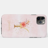 Waterverf Bloemige Monogram Naam Initiaal Y Letter Case-Mate iPhone Case (Achterkant (horizontaal))