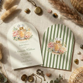 Waterverf Bloemige Parfum Bruidsdouche Boog Kaart