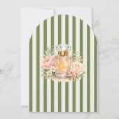 Waterverf Bloemige Parfum Bruidsdouche Boog Kaart (Achterkant)