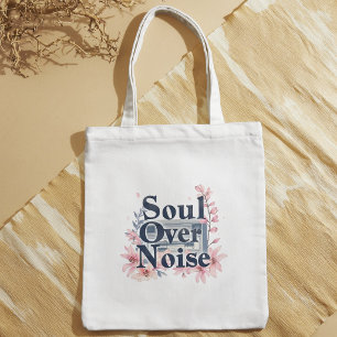 Waterverf bloemige quote elegante stijlvolle tas