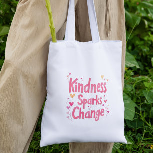 Waterverf bloemige quote elegante stijlvolle tas