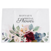 Waterverf Bloemige Roze Bruiloft Brunch Groot Cadeauzakje (Voorkant)