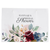 Waterverf Bloemige Roze Bruiloft Brunch Groot Cadeauzakje (Achterkant)
