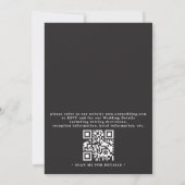 Waterverf Bloemige Rustieke Elegante QR Code Trouw Kaart (Achterkant)