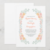 waterverf bloemige schattige krans vrijgezellenfee kaart (Voorkant / Achterkant)