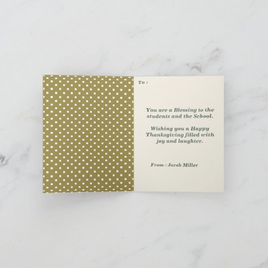 Waterverf Bloemige Thanksgiving Personaliseren Kaart (Binnen)