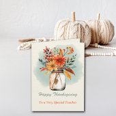 Waterverf Bloemige Thanksgiving Personaliseren Kaart