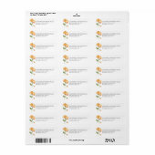 Waterverf Bloemige Trouw Retour Adres Labels (Full Sheet)