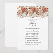 waterverf bloemige trouw uitnodiging (Voorkant / Achterkant)